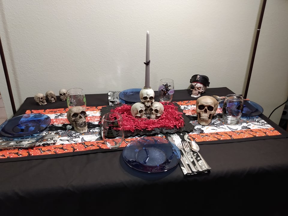 Spooky Night/Bats Thin Table Runner