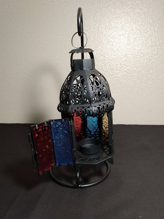 Rainbow Moroccan Lantern Stand