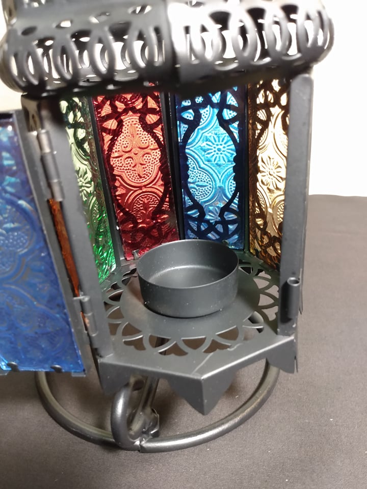 Rainbow Moroccan Lantern Stand