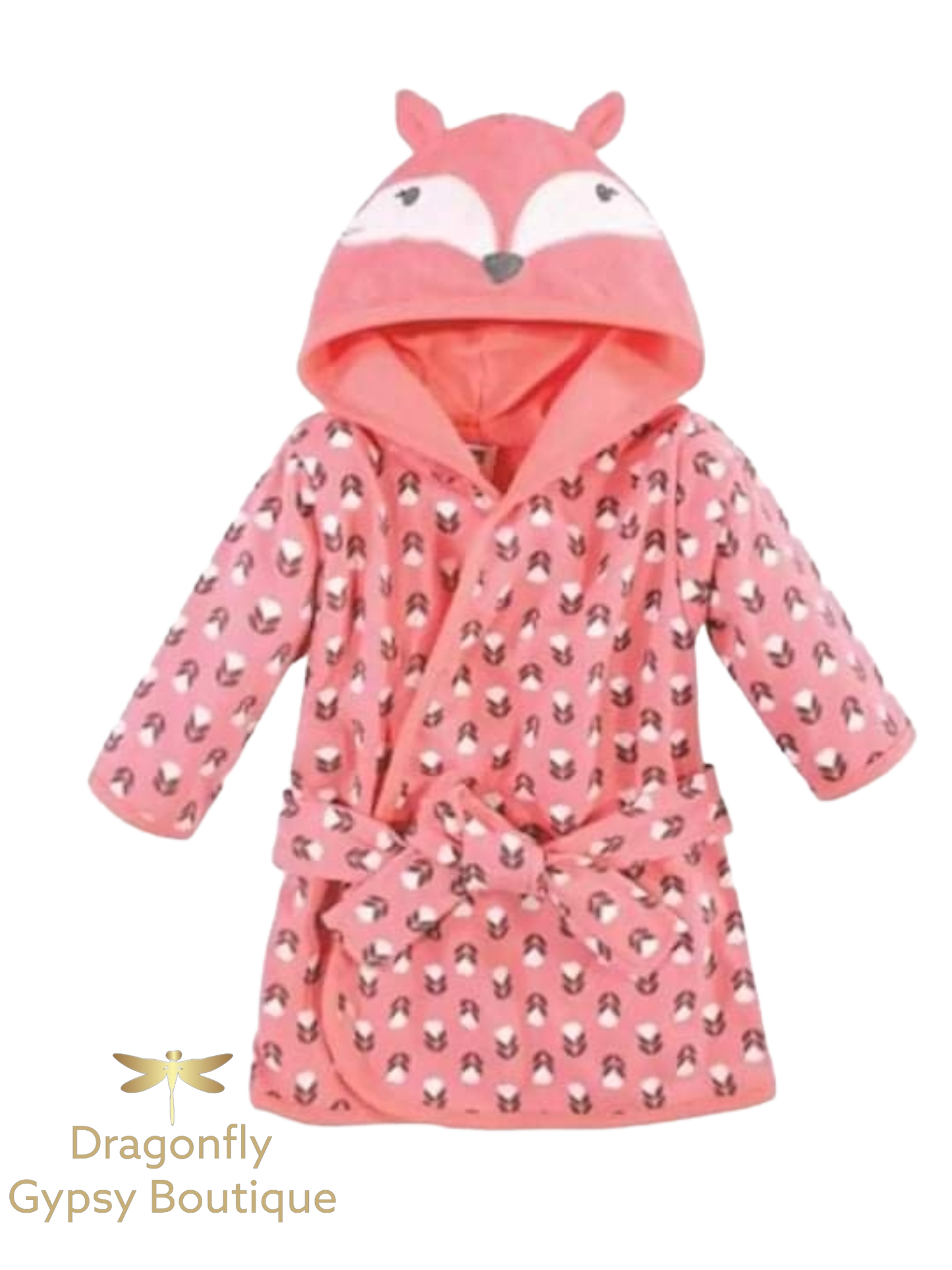 Hudson Baby Cotton Rich Bathrobe, Girl Fox