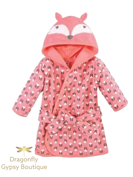 Hudson Baby Cotton Rich Bathrobe, Girl Fox