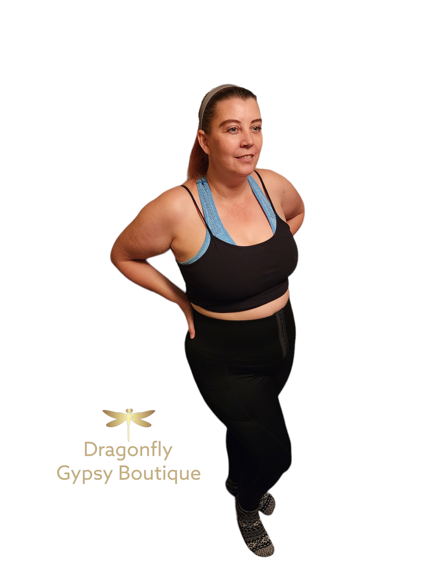 Body shaping compression pants with pockets