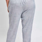 Missy Plus Linen Button Hem Flood