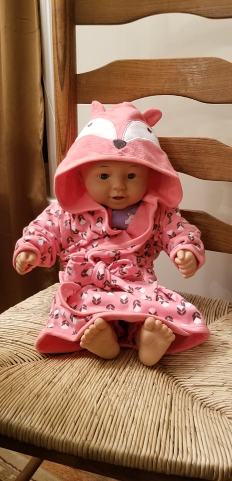 Hudson Baby Cotton Rich Bathrobe, Girl Fox