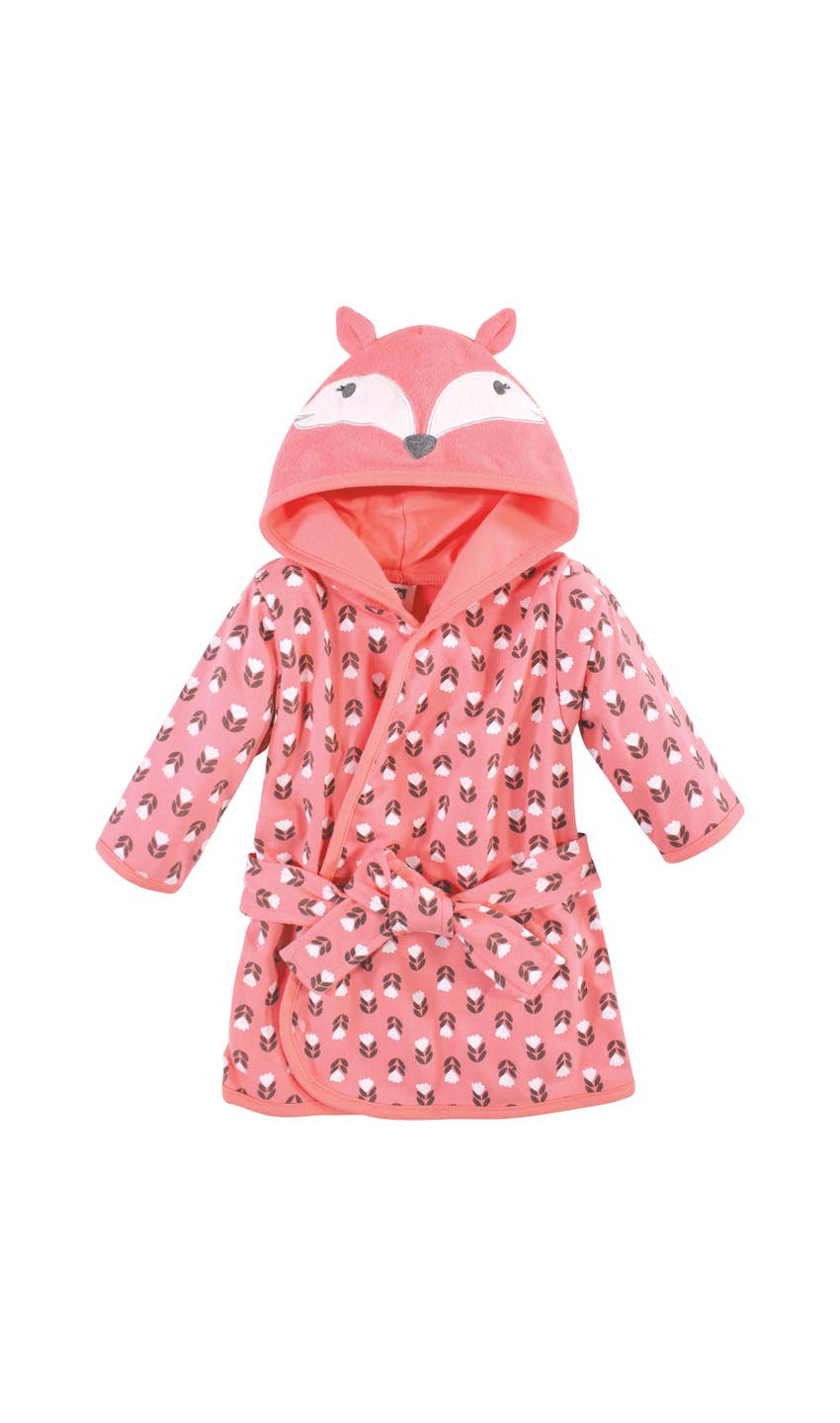 Hudson Baby Cotton Rich Bathrobe, Girl Fox